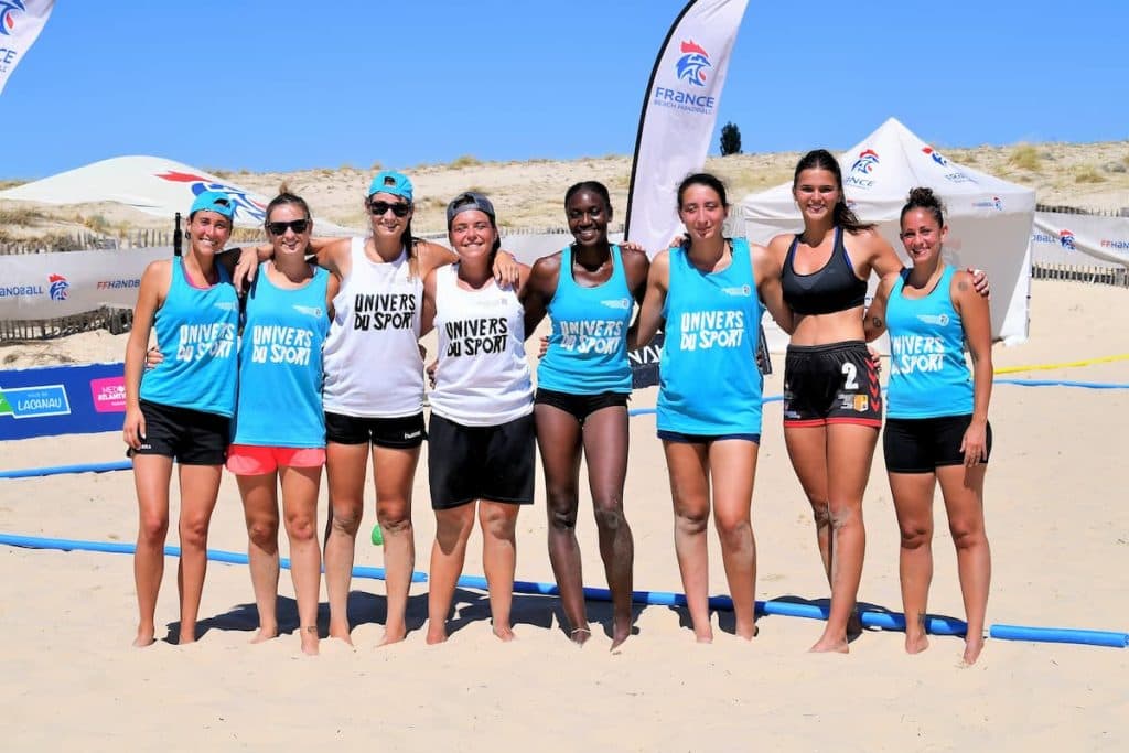 L'équipe Beach Handball des Alpes-Maritimes